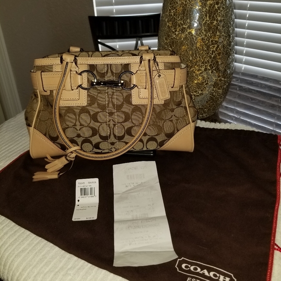 AUTHENTIC  Monogram COACH PURSE - Picture 3 of 16